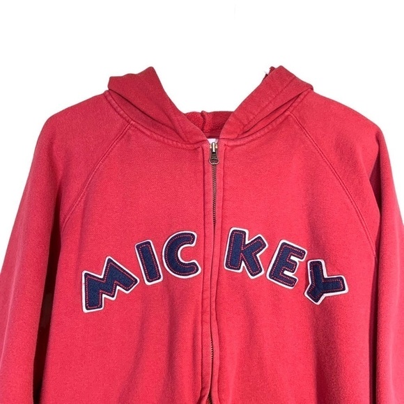 Vintage 90’s Retro Disney Store Mickey Mouse Zip Hooded Sweatshirt Size Small - Picture 5 of 17